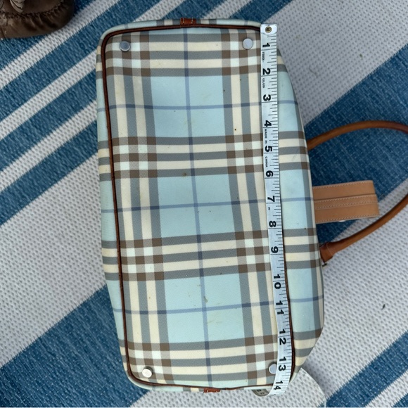 BURBERRY Vintage Blue Nova Check Convertible TOTE💙🔥HUGE! 19x10x6”🔥EVC🔥RARE🔥 - Picture 13 of 17